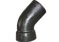T / K Typ Okucia z żeliwa sferoidalnego Korytko z nasadką 45 stopni Odlewanie kolan rurowych dostawca